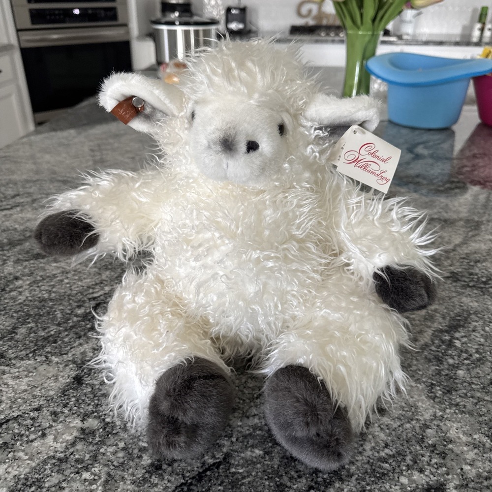 Wellington Longwool Sheep Lamb Leicester Plush Leather Tag Colonial Williamsburg